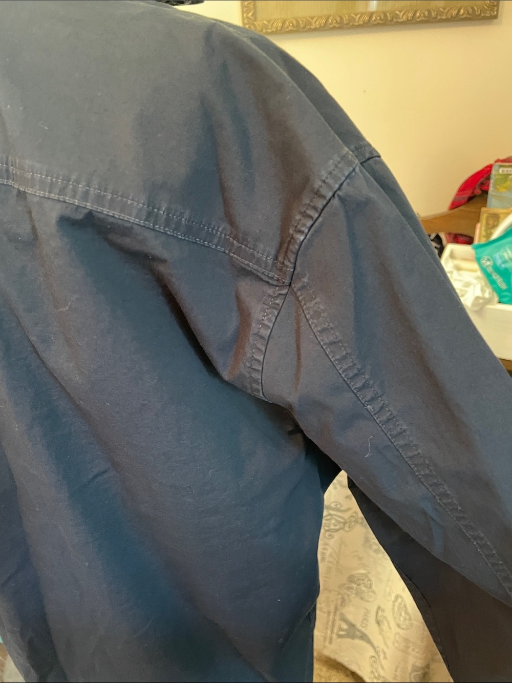 Unisex Lululemon -Navy Button-Down Shirt - Picture 10 of 14